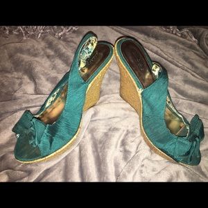 Charlotte Russe Teal Wedges
